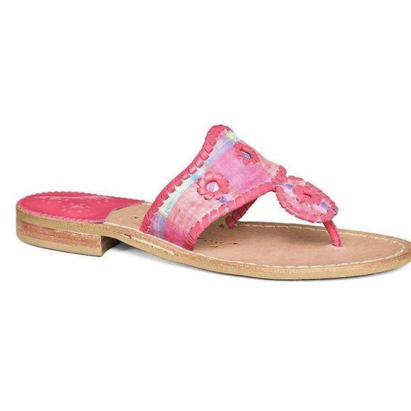 Jack Rogers Shoes - Jack Rogers Kyra Pink Madras Sandals